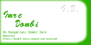 imre dombi business card